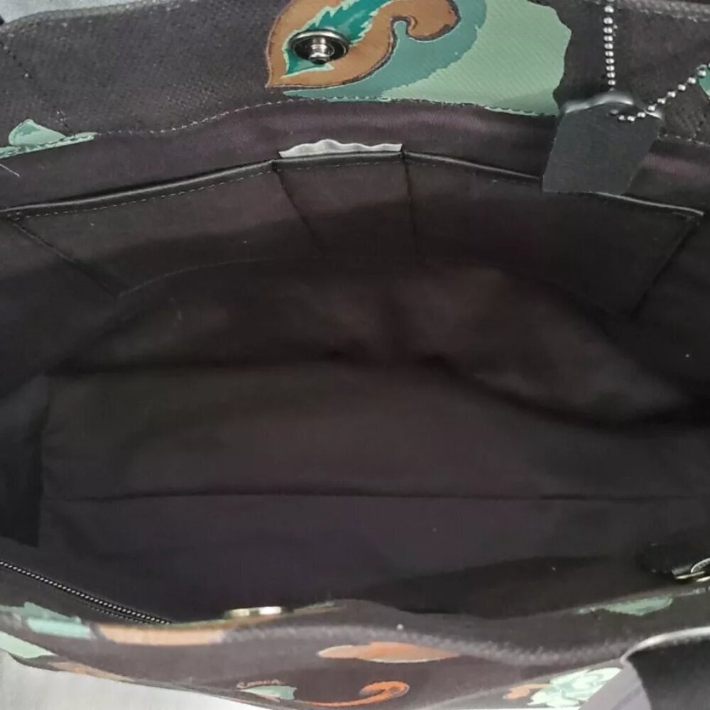 COACH LIMITED EDITION Field Tote 38 Leather Reinforced Bottom Gun Metal Accents - Picture 6 of 13